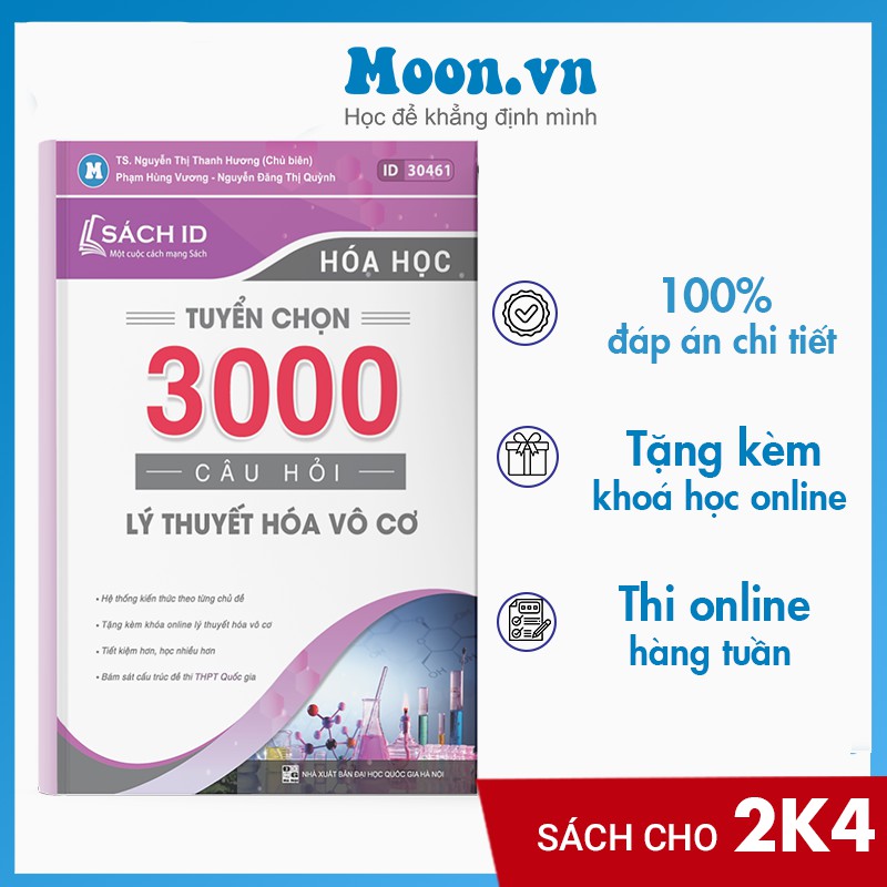 Sách ID Tuyến chọn 3000 câu hỏi lý thuyết Hóa vô cơ