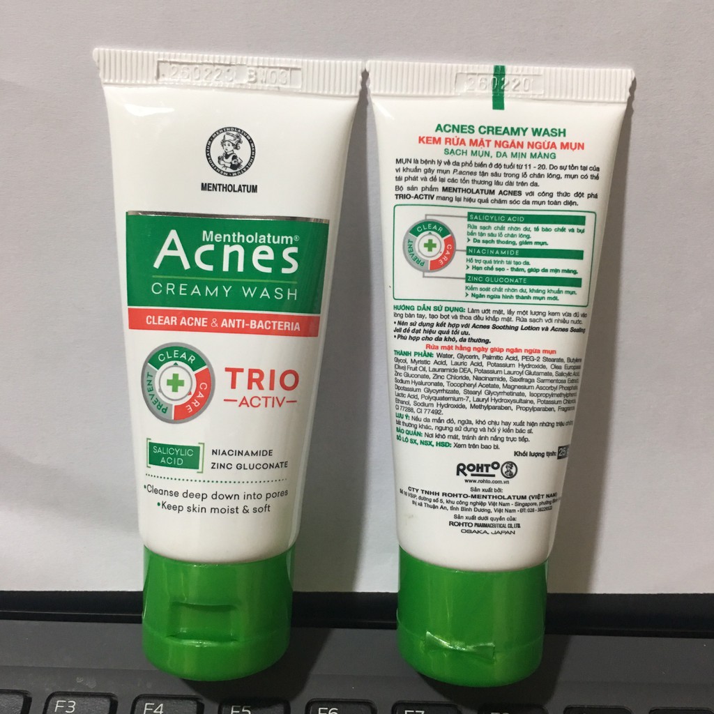 25g_Acnes Creamy Wash – Kem rửa mặt ngăn ngừa mụn