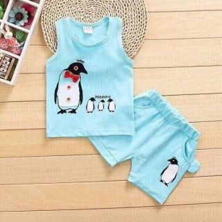 Bộ ba lỗ chim cánh cụt cho bé trai 1-5T