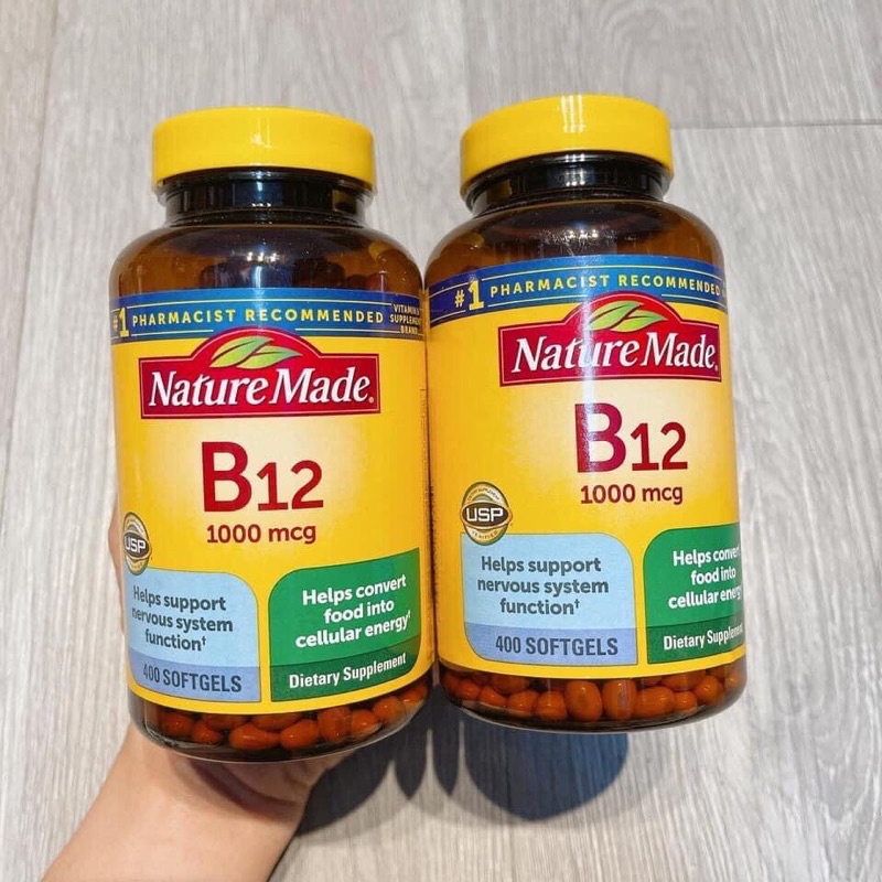 Viên Bổ Sung Vitamin B12 Nature Made 1000mcg - 400 viên