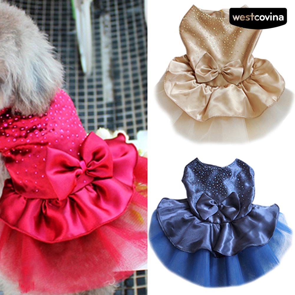 Đầm Tutu Công Chúa Đính Nơ Xinh Xắn Cho Thú Cưng