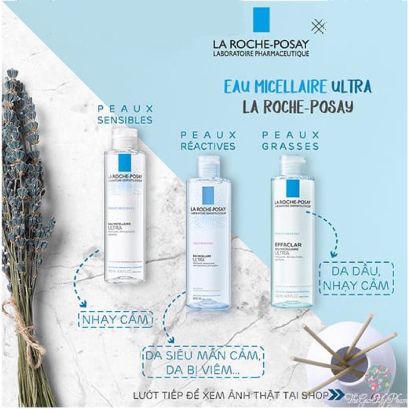 Tẩy trang Laroche Posay Peaux Reactives 400ml