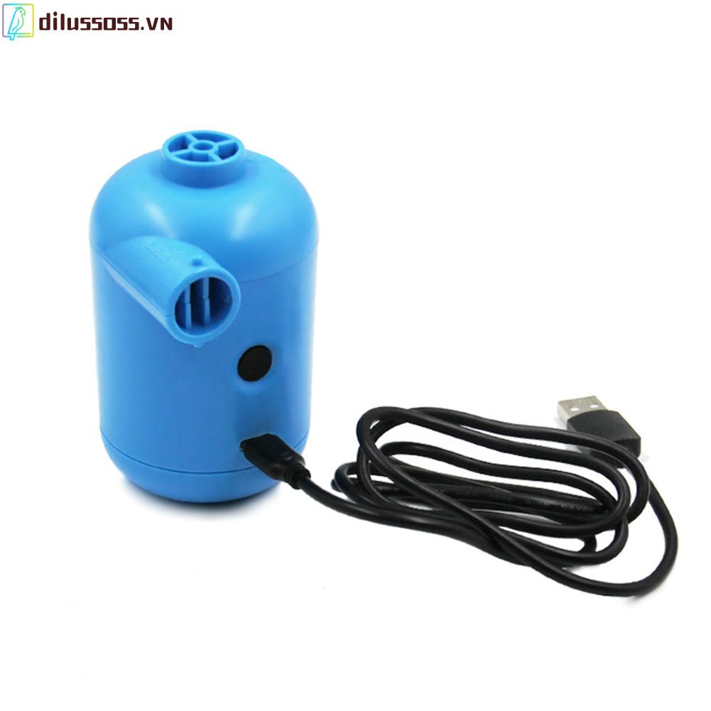 Máy Bơm Hơi Mini Dilussoss DC 5V Cổng USB Dùng Khi Cắm Trại Ngoài Trời