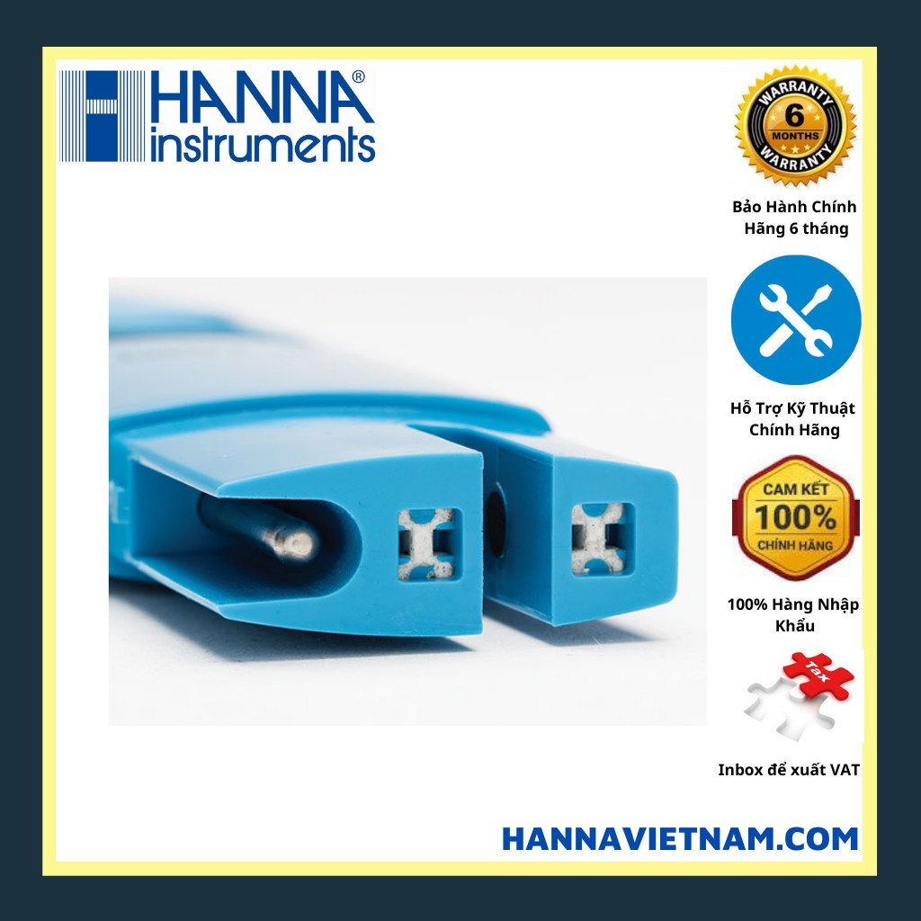 Bút Đo Độ Dẫn  Trong Nước Tưới, Phân Nước, Hanna HI98304 DiST4 Thang Cao 0-20mS/cm,kèm 4 gói dung dịch chuẩn máy