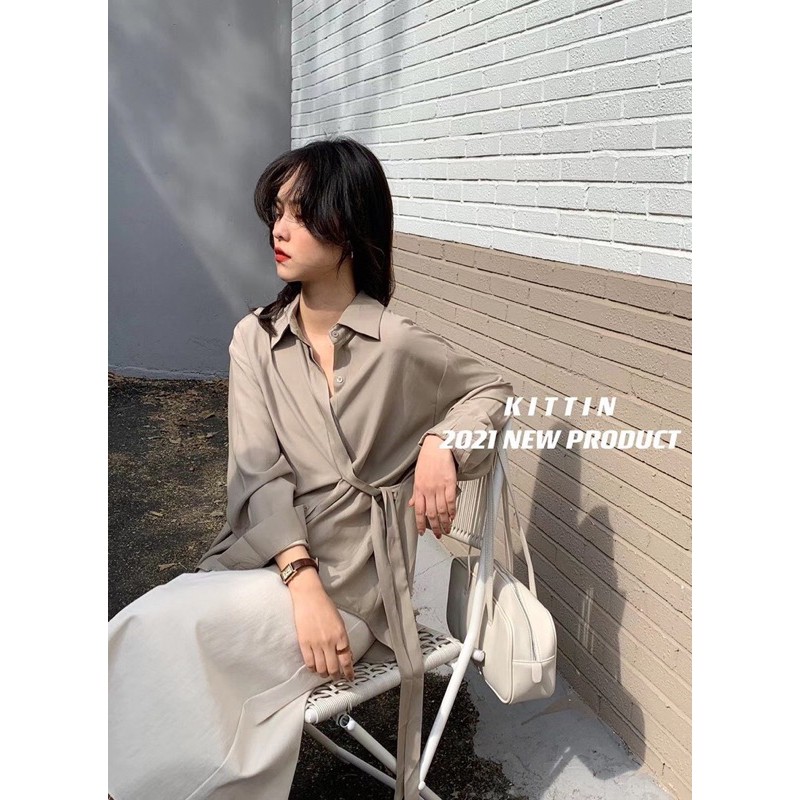 [Mã WASKT304 giảm 15% tối đa 30K đơn 99K] ( Ảnh thật ) A0436 Sơ mi dây buộc kittin | BigBuy360 - bigbuy360.vn