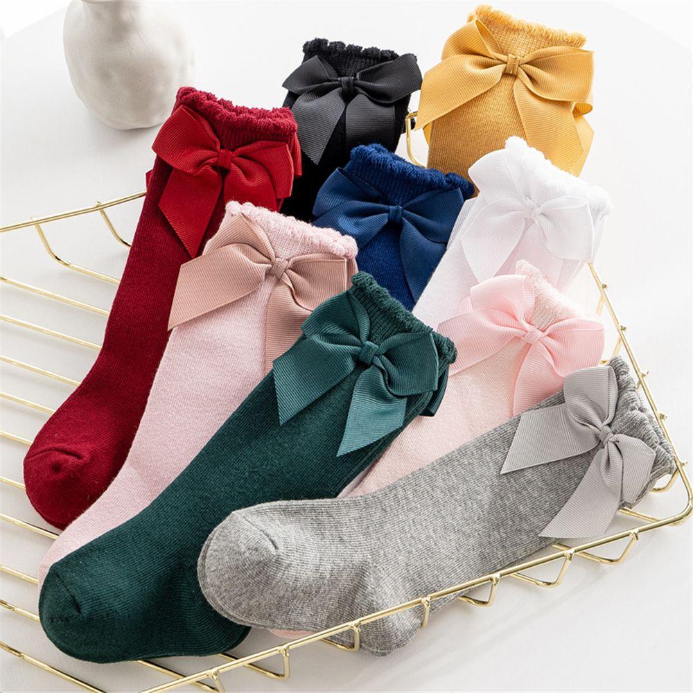 MIHAN1 Tất Lưới Đính Nơ Mềm Mại Cho Bé