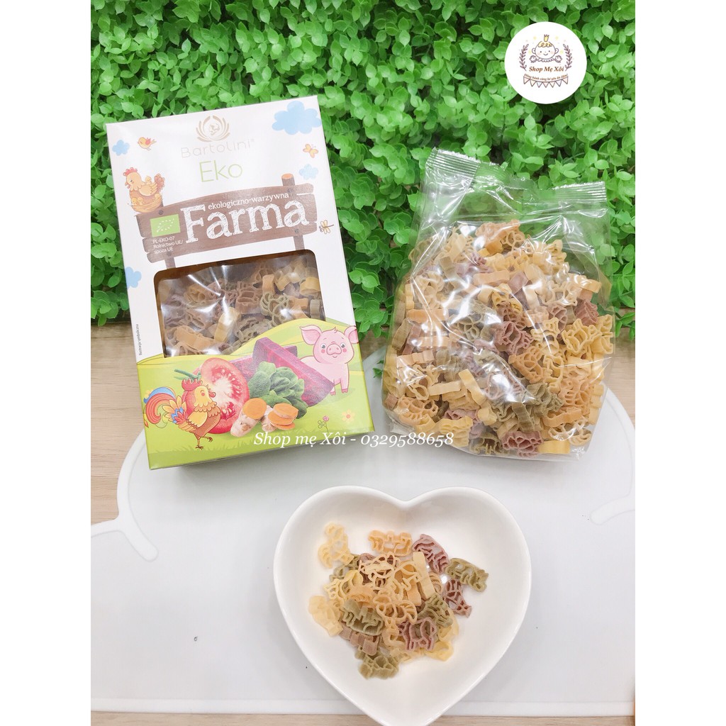 Nui rau củ hữu cơ cho bé hình động vật Bartolini 250g