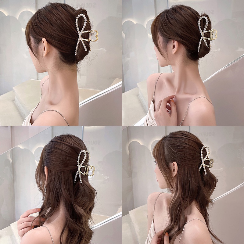 Kẹp Tóc Đính Ngọc Trai Đơn Giản Thời Trang Hàn Quốc