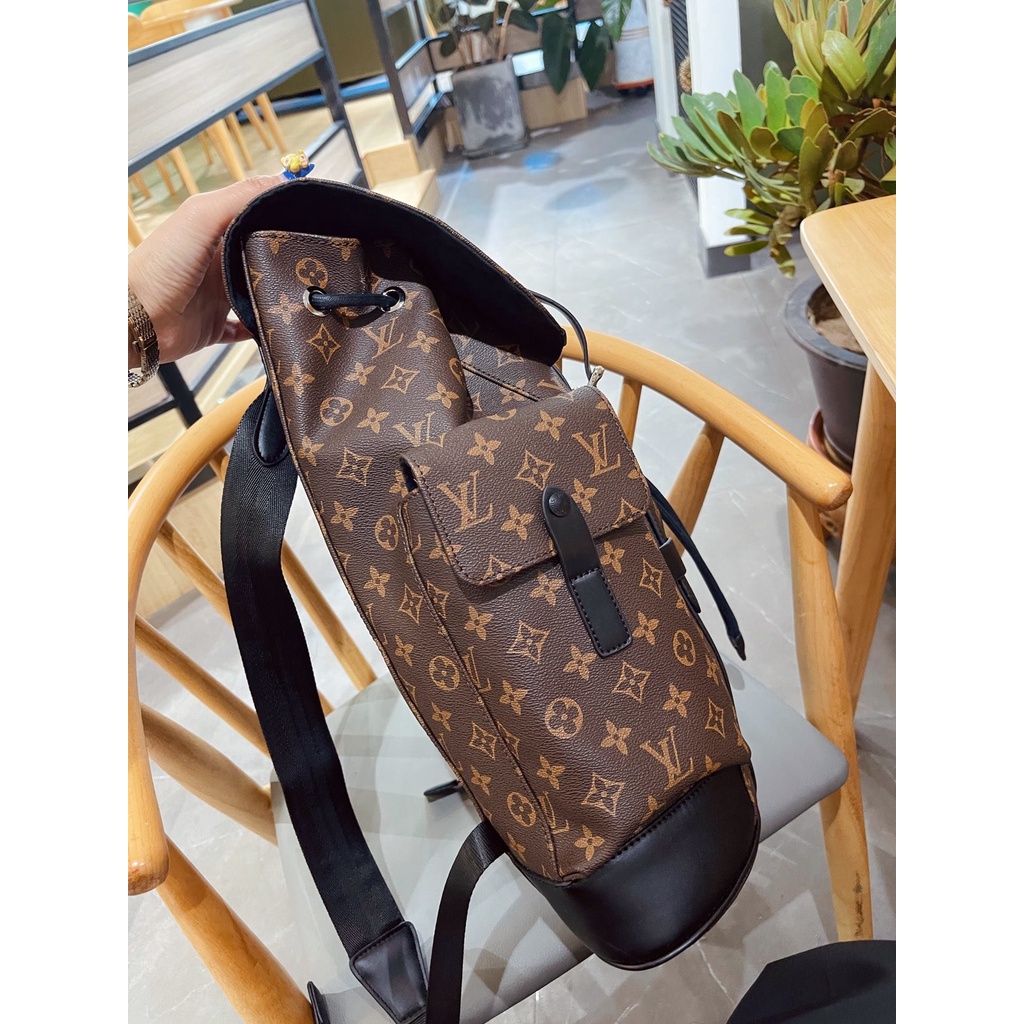 LOUIS VUITTON Ba Lô Thể Thao LV Chất Liệu Da Kích Cỡ Lớn Thời Trang Dành Cho Nữ