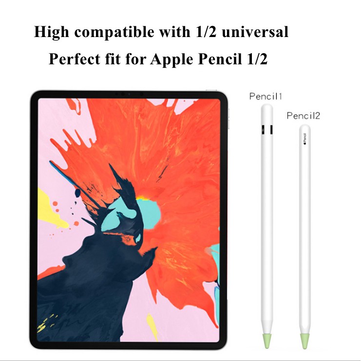 Apple Set 3 Nắp Bảo Vệ Đầu Bút Cảm Ứng Apple Pencil 1 / 2