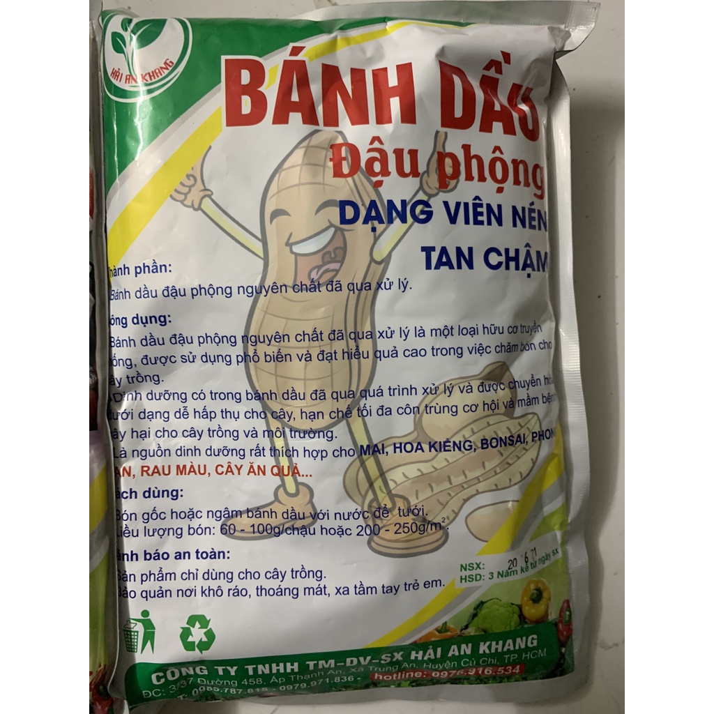 Phân bón ánh dầu đậu phộng đã xử lý nguyên chất 100% kg, chuyên dùng cho hoa cây cảnh rau màu