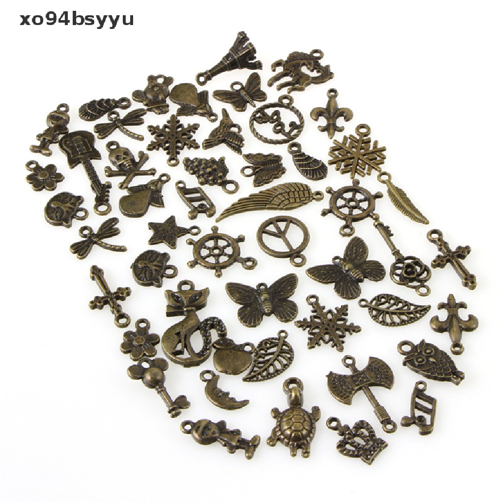 Set 50 Mặt Dây Chuyền xo94bsyyu Phong Cách Retro Dễ Thương