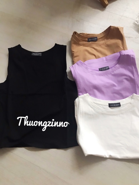 [Ảnh thật/Video] Áo ba lỗ đủ màu phong cách ulzzang Áo croptop Quảng Châu