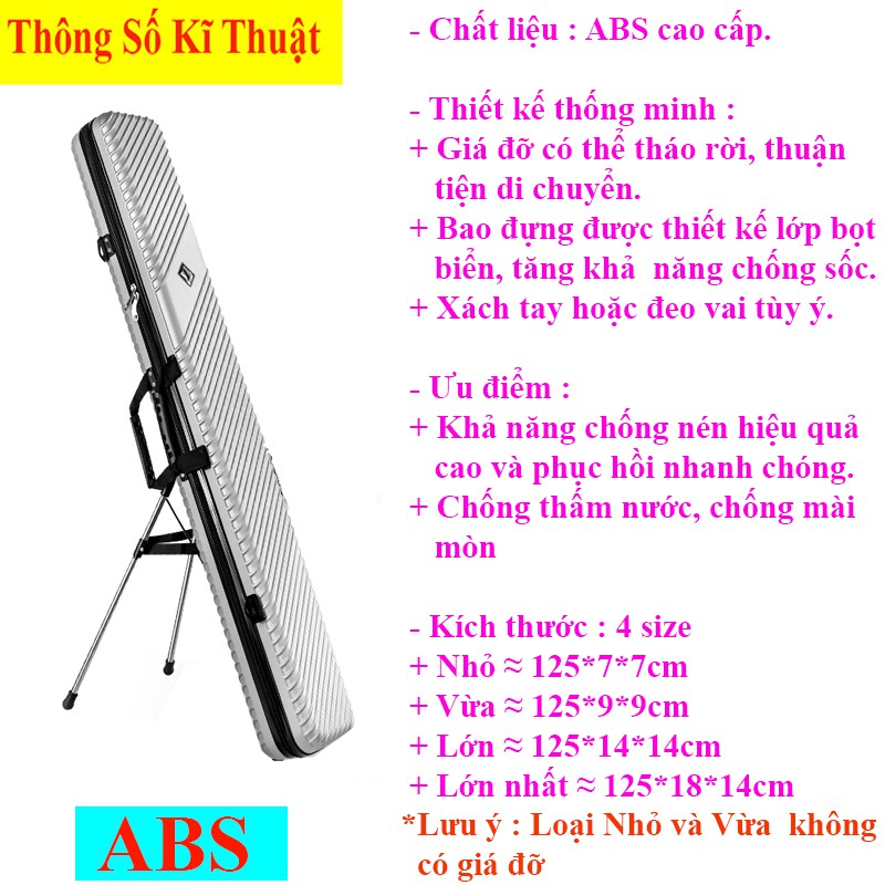 Bao Đựng Cần Câu Cá Nhựa Hợp Kim , ABS Chống Thấm Nước Chuyện Dụng Câu Đơn , Câu Đài  Cao Cấp TDC-8