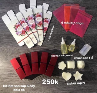 Bộ làm son sáp 5 cây