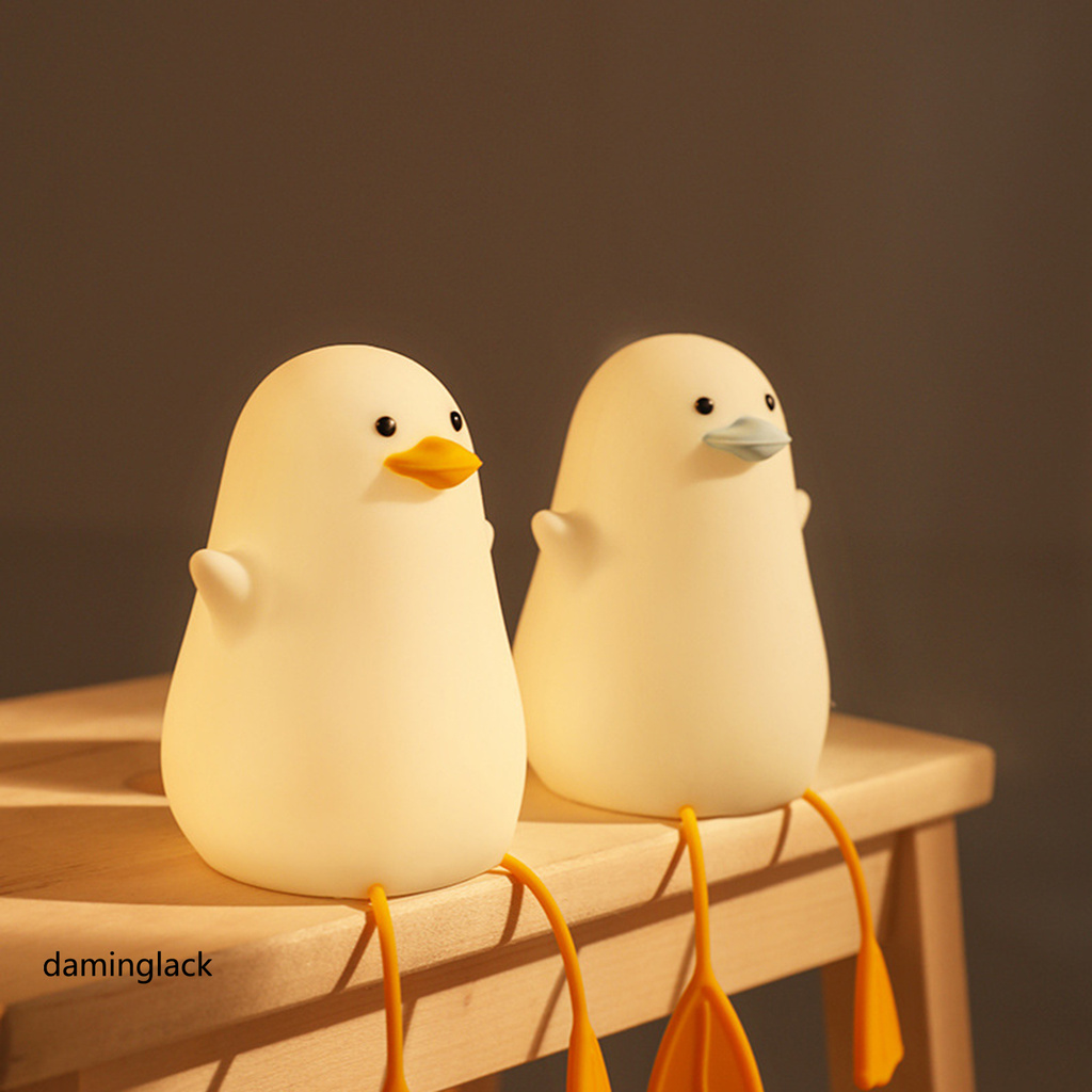 daminglack Duck Shape LED Lamp Silicone Touch Night Light for Home Decor