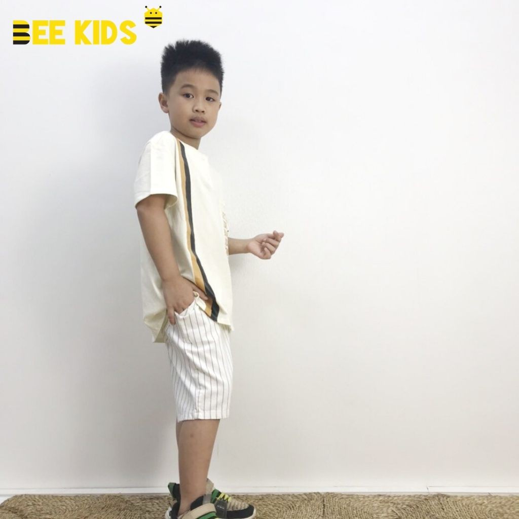 Áo Thun Bé Trai Bee Kids Cổ Bổ Trụ Thân Trước Có Túi Phù Hợp Cho Bé Đi Học Đi Chơi Dạo Phố (2 - 12 Tuổi) 8AT01648CT