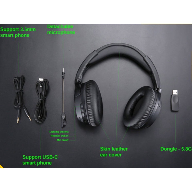 Tai nghe Không Dây Gaming DAREU A710  High-end