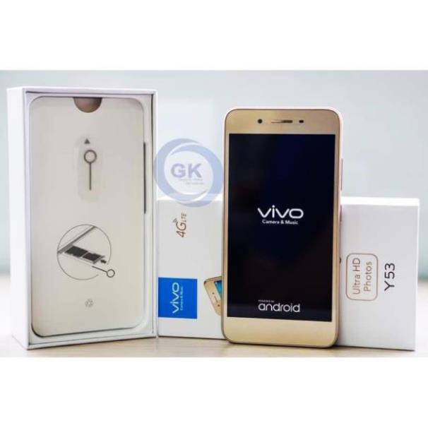 Điện thoại Vivo Y53 Ram 2Gb, ROm 16Gb (2 sim) - Bảo hành 12 tháng - fullbox đầy đủ phụ kiện tặng kèm ốp - hàng nhập khâu