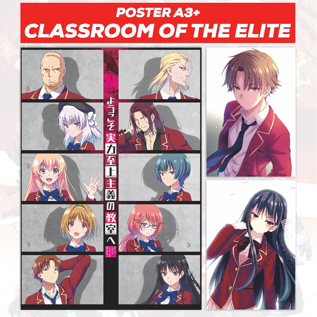 Áp Phích Dán Tường Trang Trí In Hình Nhân Vật Anime A3+Ayanokouji Kiyotaka Horikita Suzune Kushida Kikyou