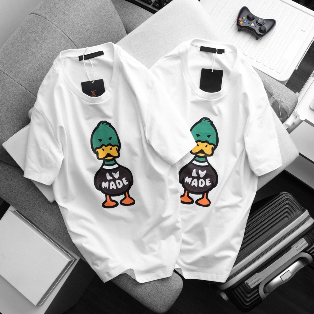 Áo thun tay lỡ nam nữ in hình Vịt LV , Vải Cotton Form Oversize - SELECTED.STORE