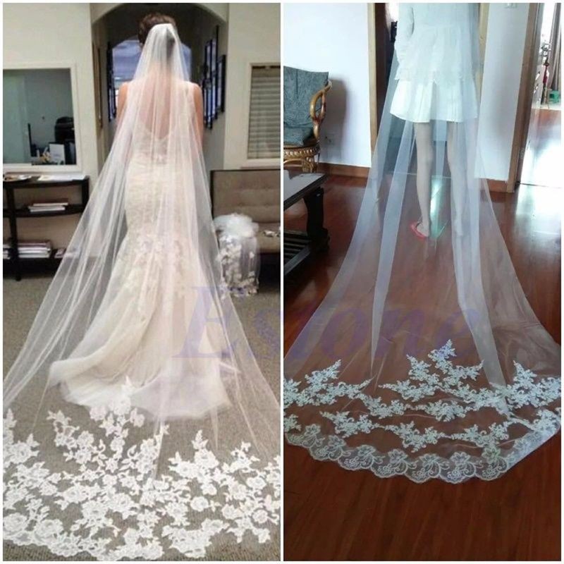 Khăn voan cô dâu nhiều lớp màu trắng