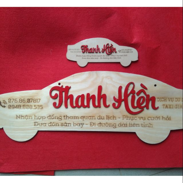 BẢNG GỖ 3D TÊN SHOP