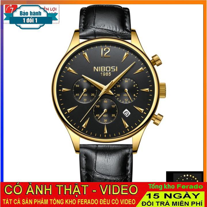 [ xả kho ] ĐỒNG HỒ NAM NIBOSI 2326 (1985) - DÂY DA CAO CẤP, THIẾT KẾ SANG TRỌNG