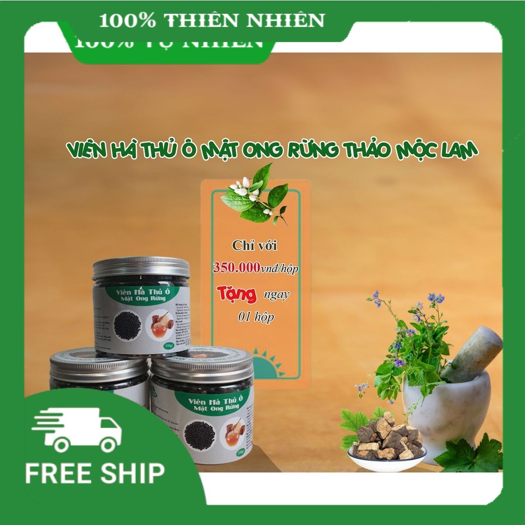 [Chính hãng Combo 2 hũ] Viên hà thủ ô mật ong rừng Thảo Mộc Lam - Sản phẩm đã được kiểm định - Mã vạch đầy đủ - Freeship