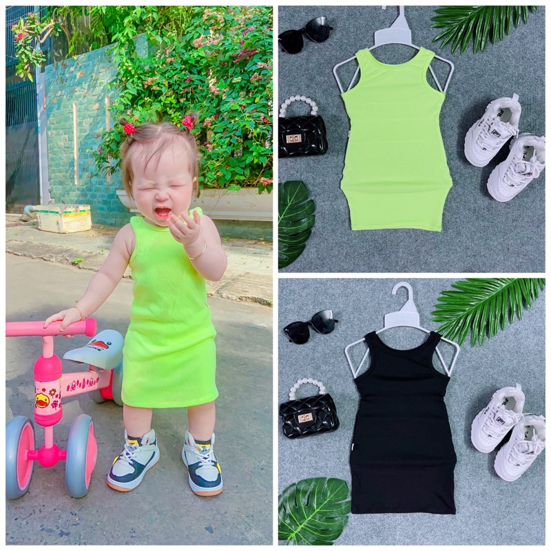 ⚡ SALE SỐC ⚡Đầm body 3 lỗ bé gái từ 7-27 kg 🔥 𝗙𝗥𝗘𝗘𝗦𝗛𝗜𝗣 🔥