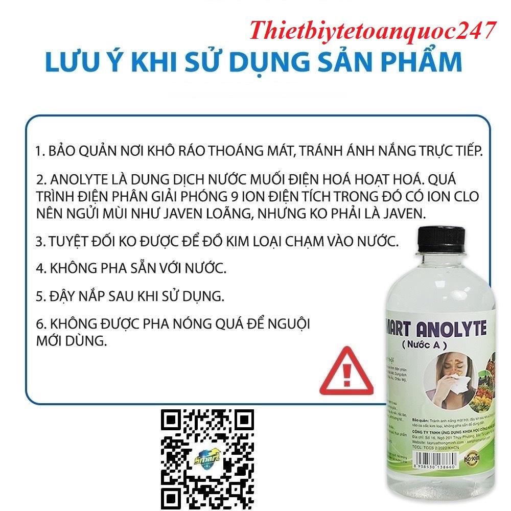 Dung dịch sát khuẩn Smart Anolyte  khử khuẩn tay, bề mặt an toàn từ thiên nhiên không kích ứng 500ml