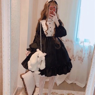 Váy Lolita dây buộc cổ