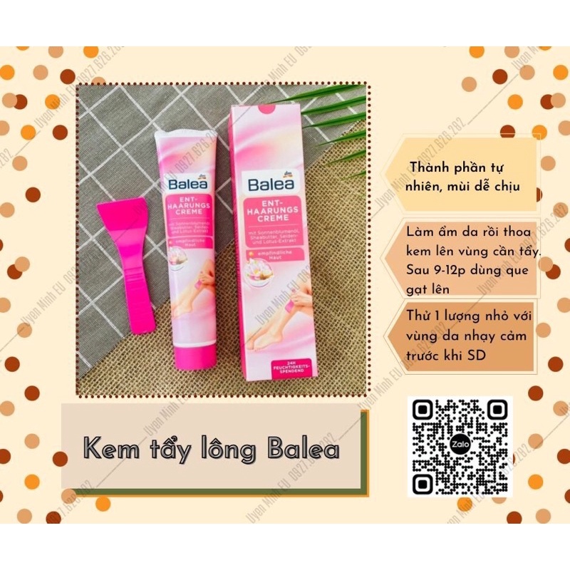 [UyenMinhEU] Tẩy lông Balea Kem dưỡng sau wax kem ức chế mọc lông Balea Đức