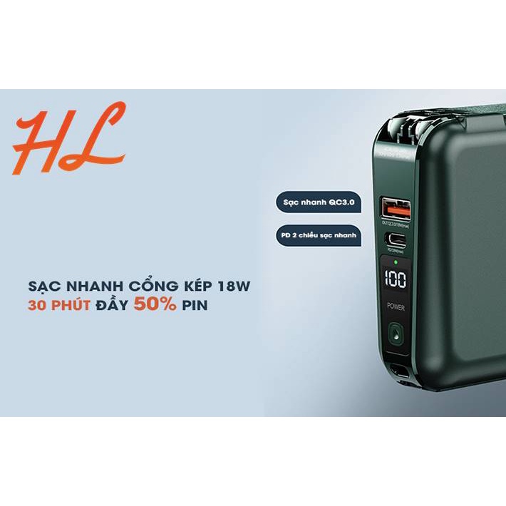 Pin Sạc Dự Phòng 10000mah Remax RPP-145 10000mAh - QC3.0, TypeC PD18W, Wireless Charge - Hưng Long PC