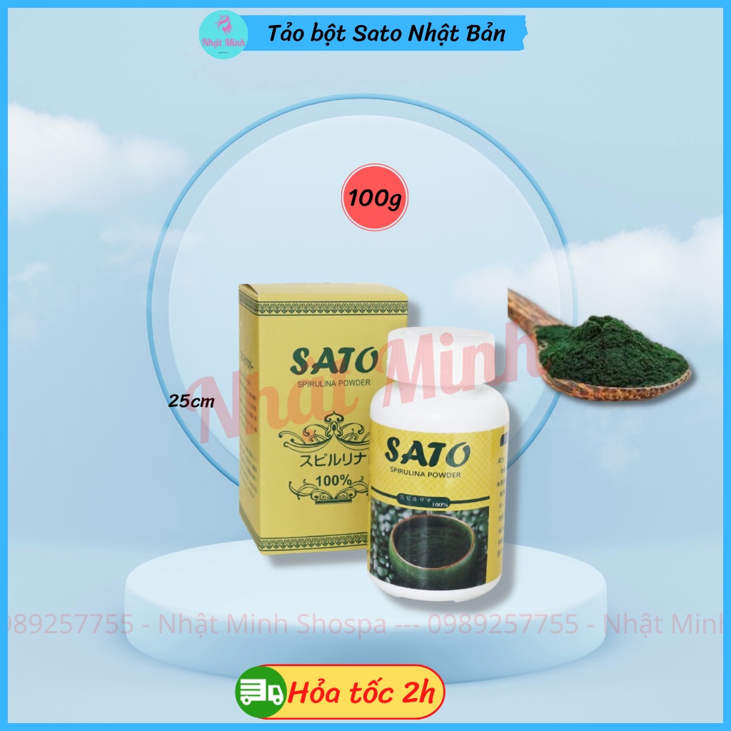 Tảo bột Sato để cấy đẹp da lọ 100g