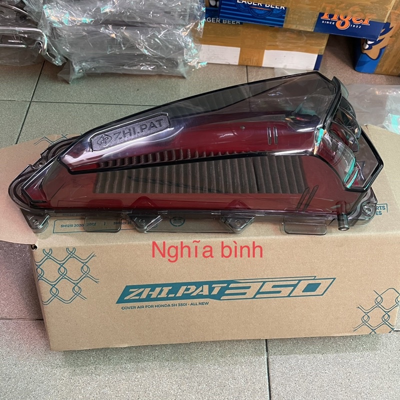 Combo Ốp Pô E & Lọc Gió Thép Cho Xe SH 350i Hàng Chính Hãng Zhipat