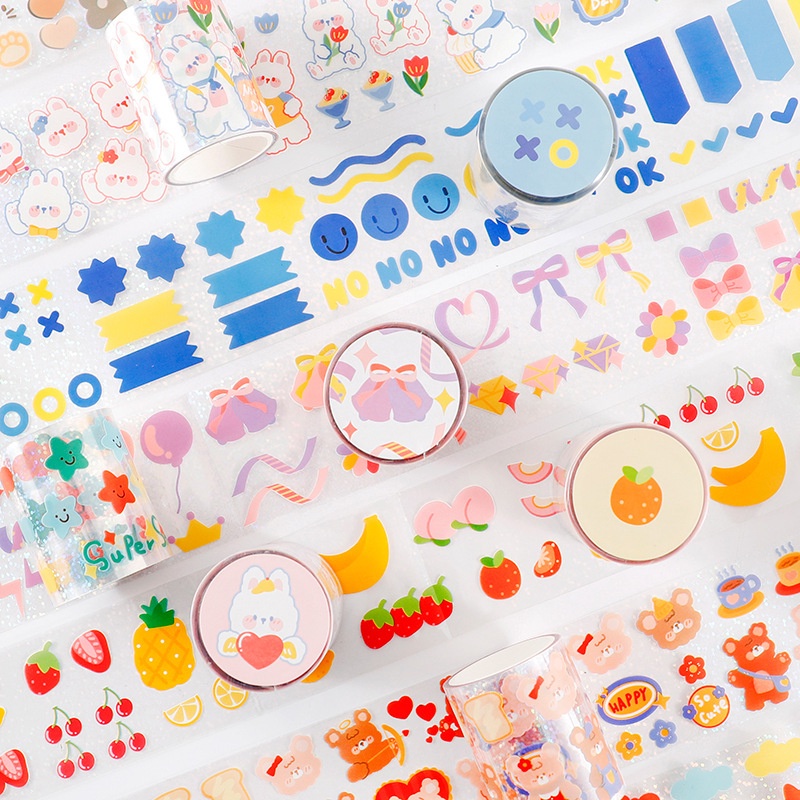 Sticker Cuộn Hologram Dễ Thương ( 3m )