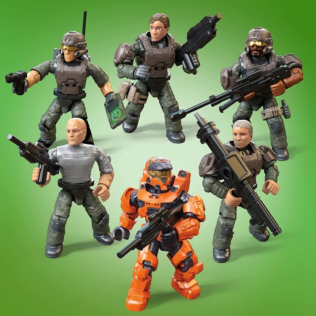 Mega Construx Halo - UNSC Marine Platoon Pack Construction Set - Bộ xếp hình Mega Construx