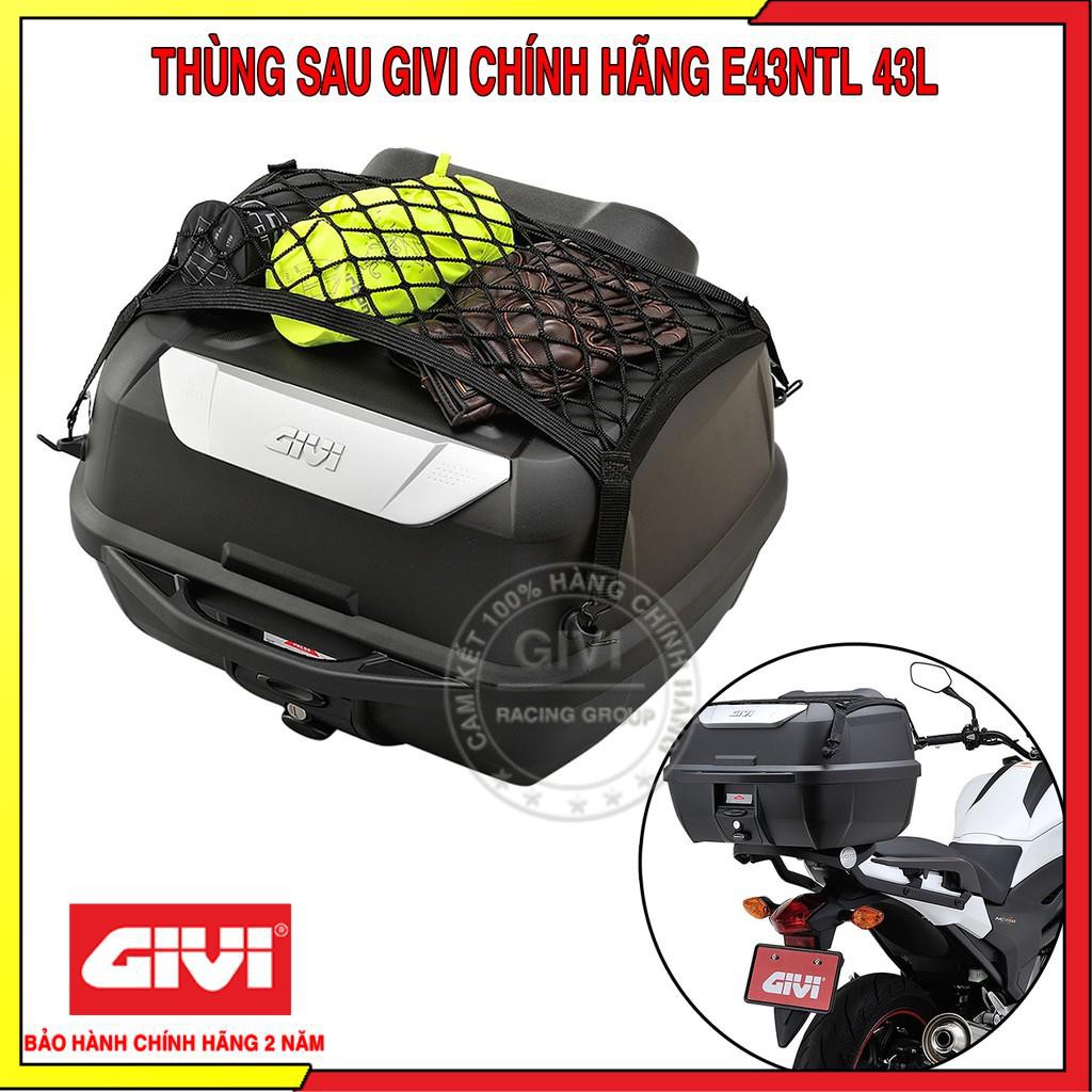 Thùng Sau GIVI Chính Hãng Có Lưới Ràng E43NTL-ADV 43Lít - BH 2 Năm Và Miễn Phí Lắp Đặt Tại Cửa Hàng