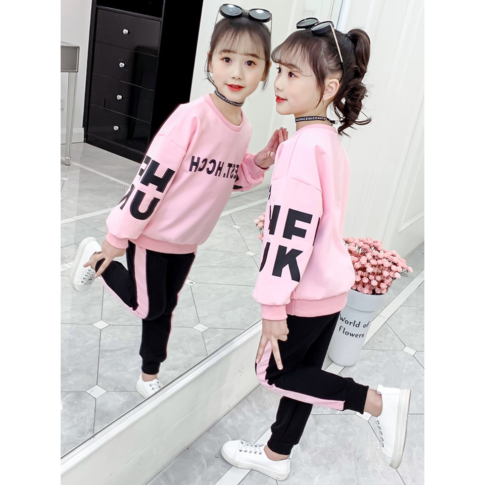 Set bộ quần áo thu đông trẻ em 14-45kg dành cho bé gái mẫu BEST đáng yêu,xinh xắn. MA78