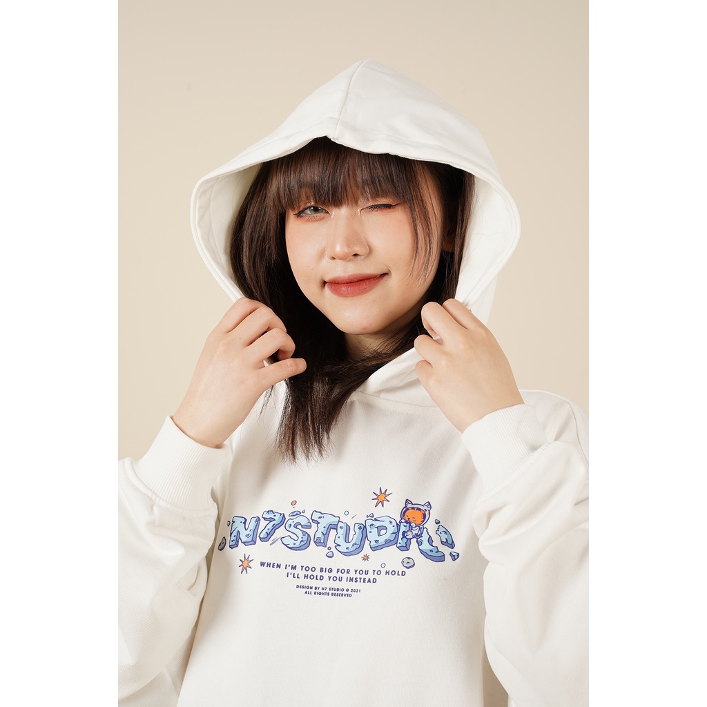 Áo Hoodie nỉ N7 Moon'Kai basic nam nữ form rộng thu đông Local Brand