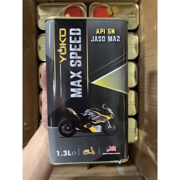 CHÍNH HÃNG] Dầu Nhớt Xe số - YOKO Max Speed 4T 10W40 SN 1.3L Lon Thiết