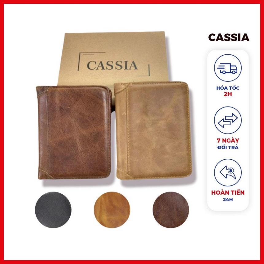 Ví nam da bò gấp đôi CASSIA mã CAS 101