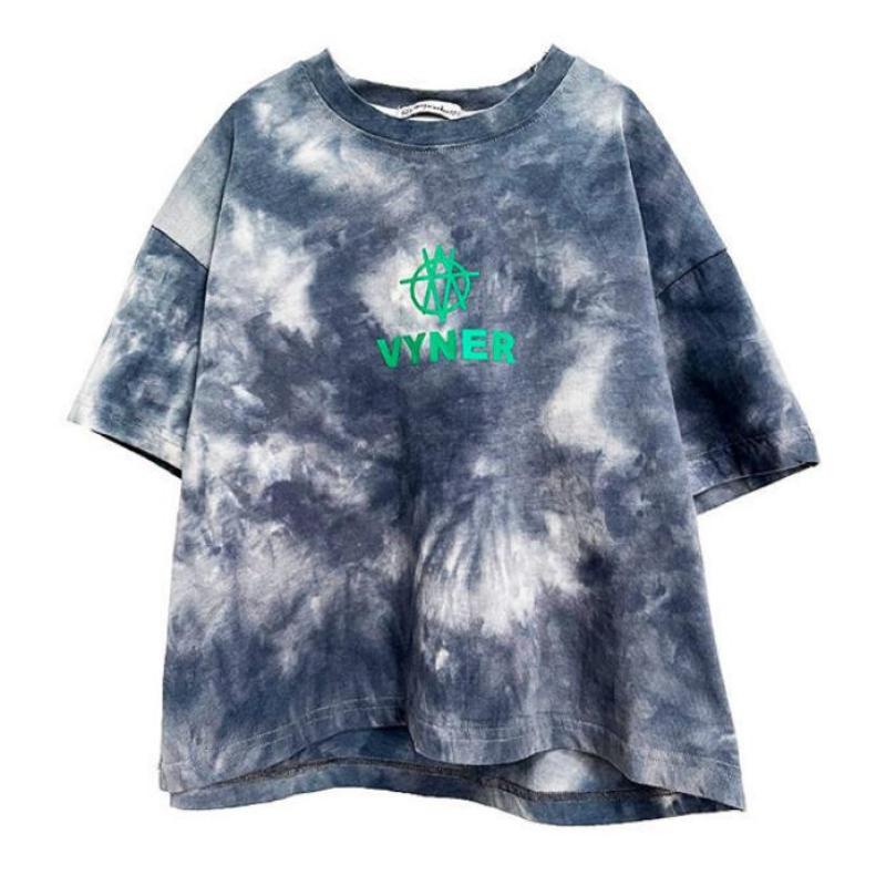 Áo Thun Cotton Tay Ngắn Dáng Rộng Thời Trang Mùa Hè Thời Trang Cá Tính Cho Bé Trai