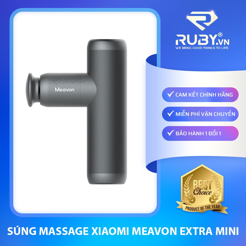 Súng Massage Cầm Tay Xiaomi Meavon EXTRA MINI MVFG-M281, Máy Massage Gun Chính Hãng 4 Đầu Giảm Đau Hiệu Quả
