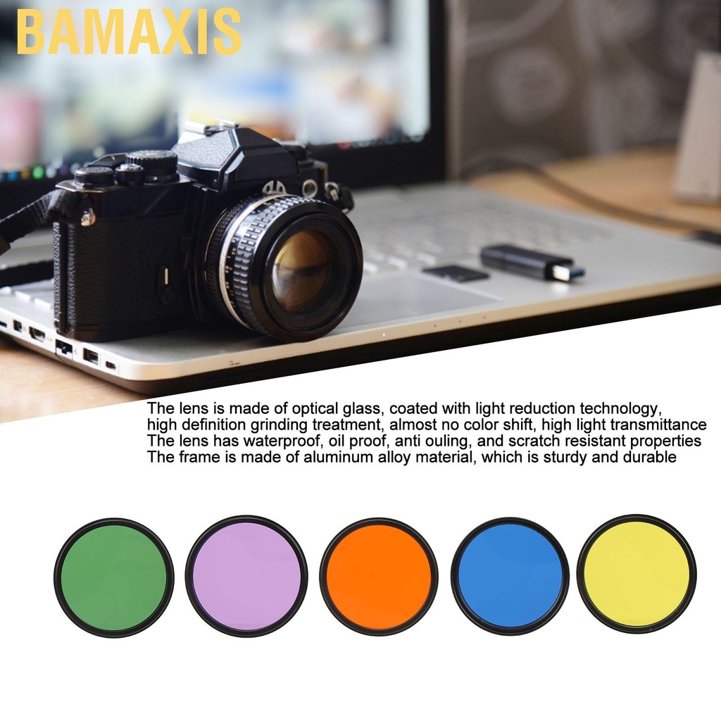 Bamaxis 52mm Lens Filter Optical Glass Camera for Nikon Fujifilm Digital Cameras Series