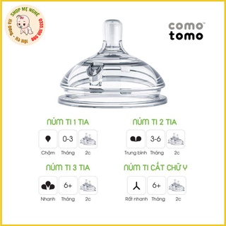 Núm ti bình sữa Comotomo/ núm ti comotomo chính hãng siêu mền cho bé