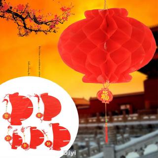 Set 10 Lồng Đèn Giấy Đỏ Có Thể Gấp Gọn Tiện Dụng