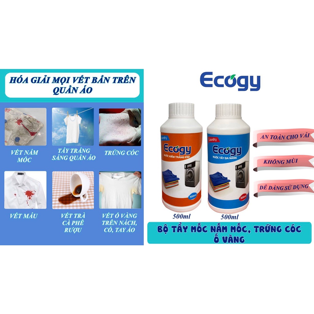 Bộ tẩy nấm mốc  ECOGY SIÊU TRẮNG SIÊU SẠCH