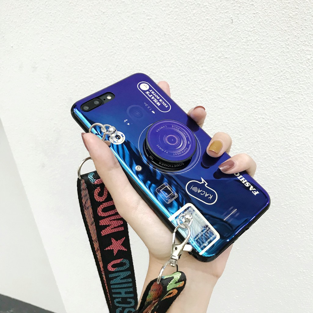 Ốp điện thoại hình máy ảnh cho Samsung A3 A5 A7 2017 A6 A8 A9 2018 S7 edge S8 S9 S10 S20 Plus S10e Note 8 10 Lite